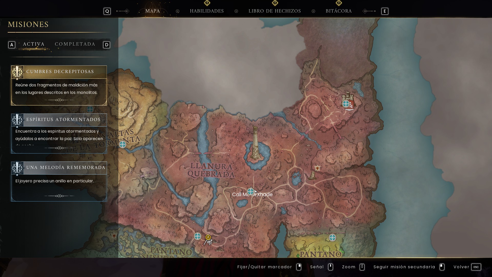 Mapa de la torre de Velgar en Llanura Quebrada